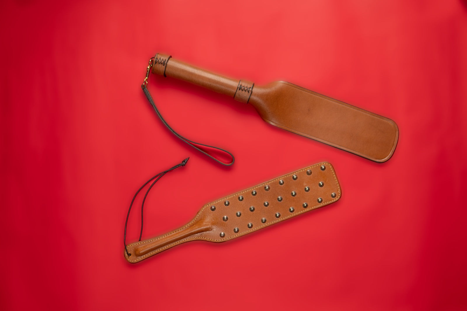 Sinister Spiked Leather Paddle