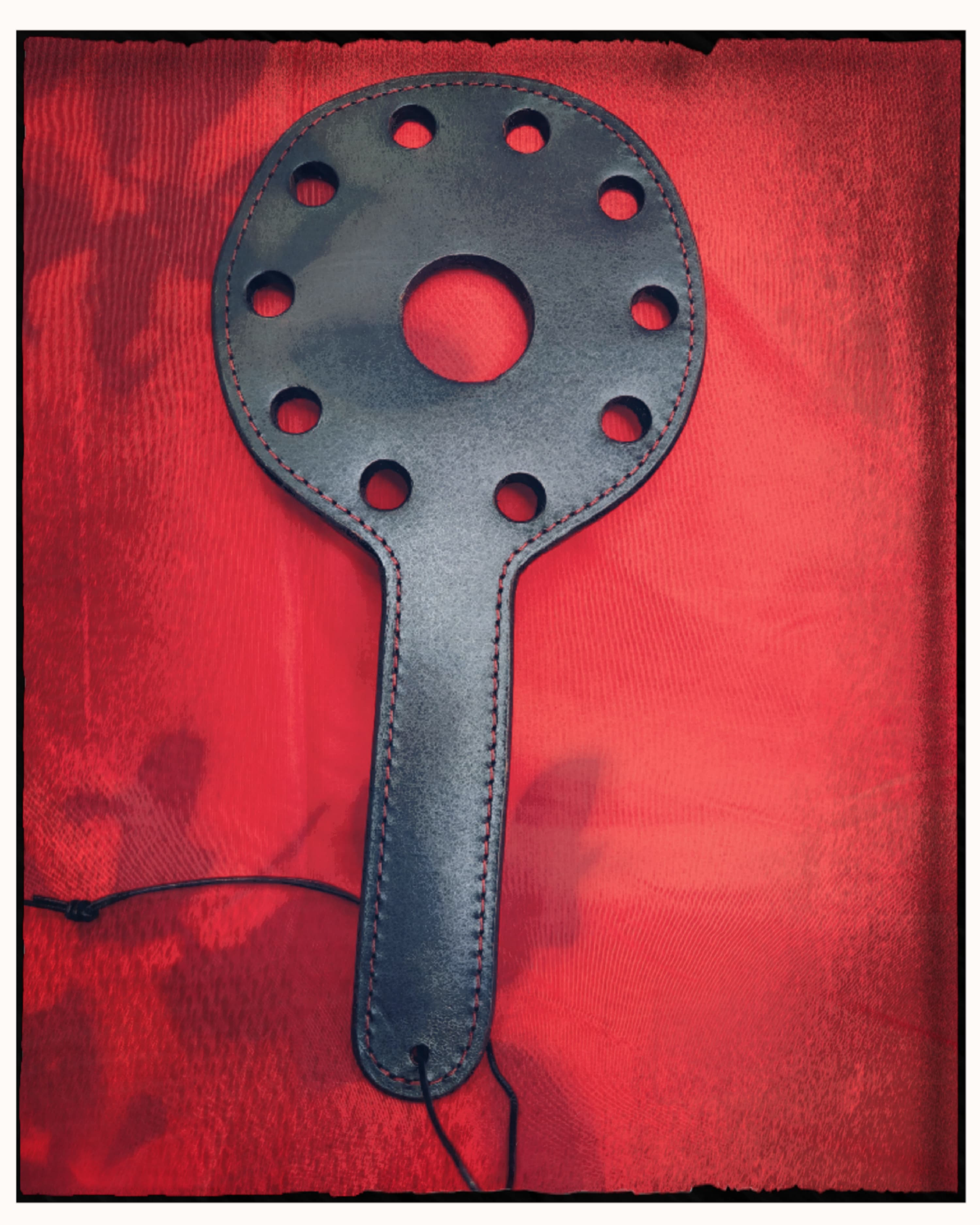 Cyclone Swirl Leather Paddle