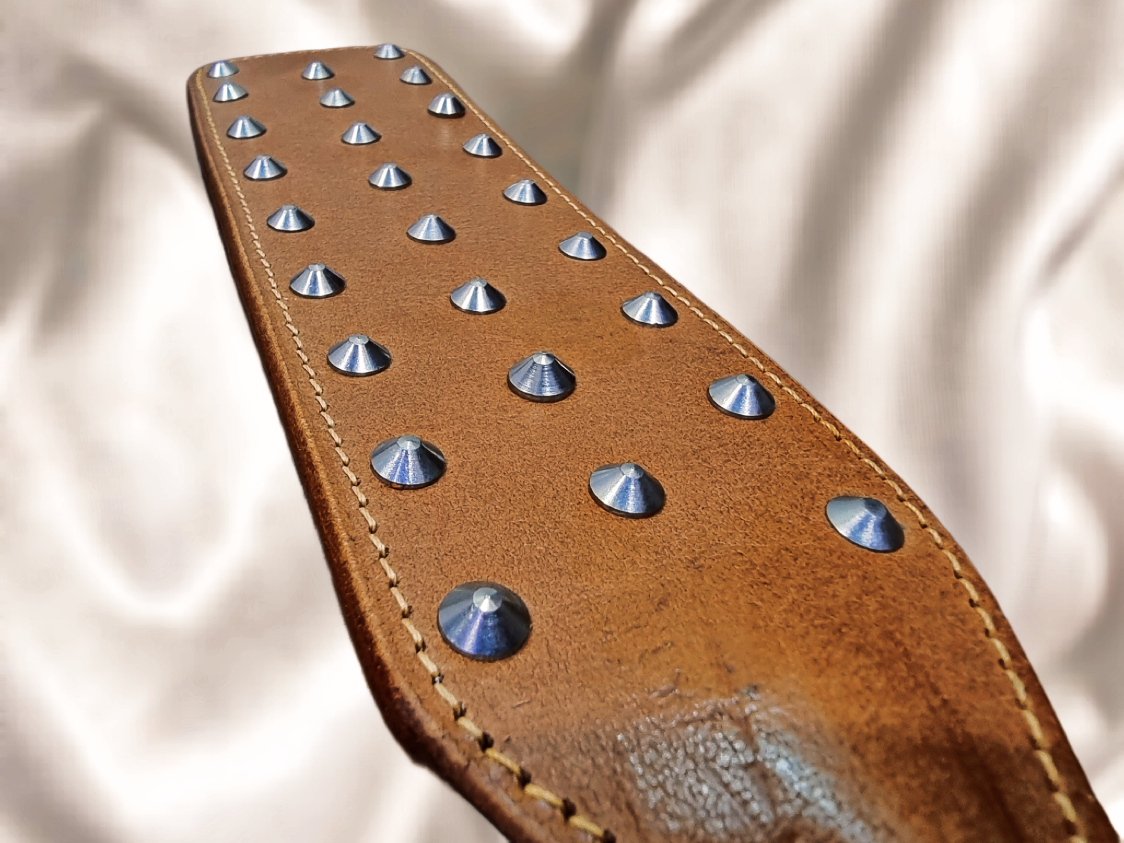 Sinister Spiked Leather Paddle