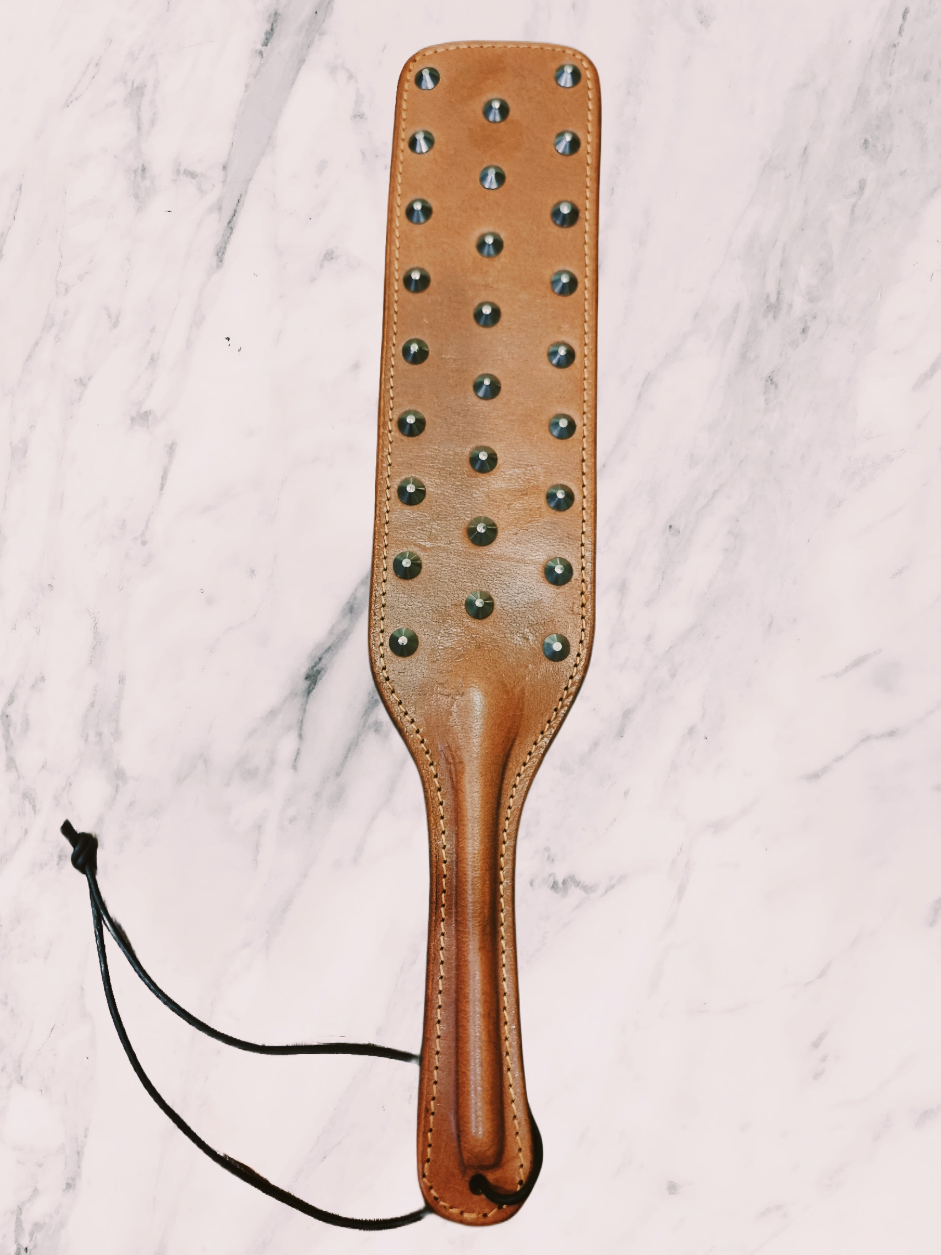 Sinister Spiked Leather Paddle
